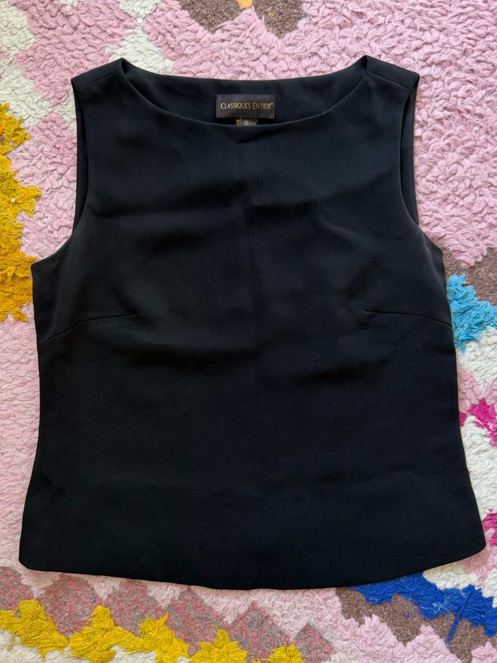 Classiques Entier Black Sleeveless Shell Tank Top